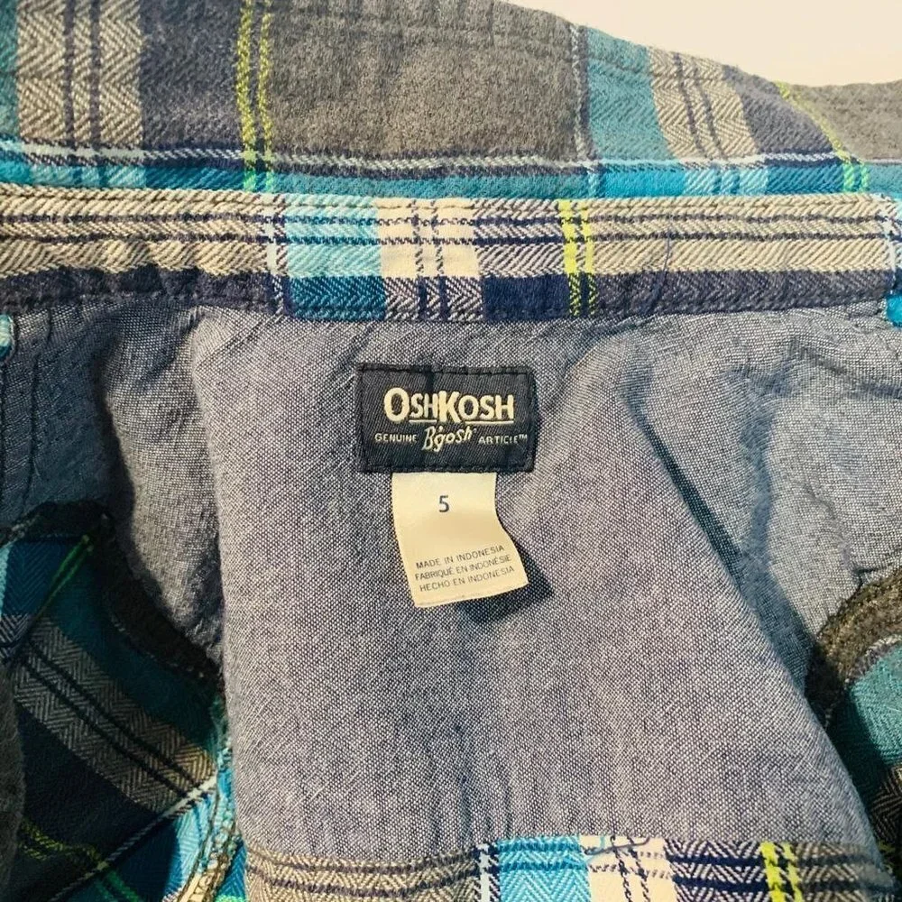 Oshkosh Bgosh Squared Long Sleeve Shirt‎ Size 5